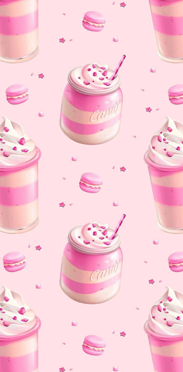 Pink coffee wallpaper