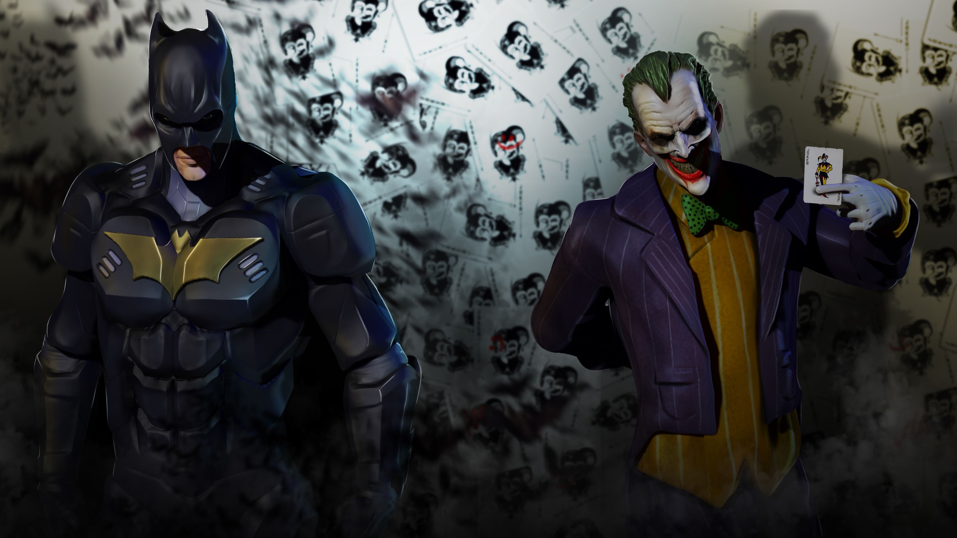 Batman And Joker 4k Superheroes Wallpaper, Joker Wallpaper, Hd Wallpaper, Digital Art Wallpaper, Batman Wallpaper, Ar. Batman, 8k Wallpaper, Joker Wallpaper