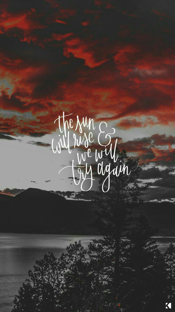 The Sun Will Rise & We Will Try Again on Inspirationde. Soothing quotes, English quotes, Aesthetic words