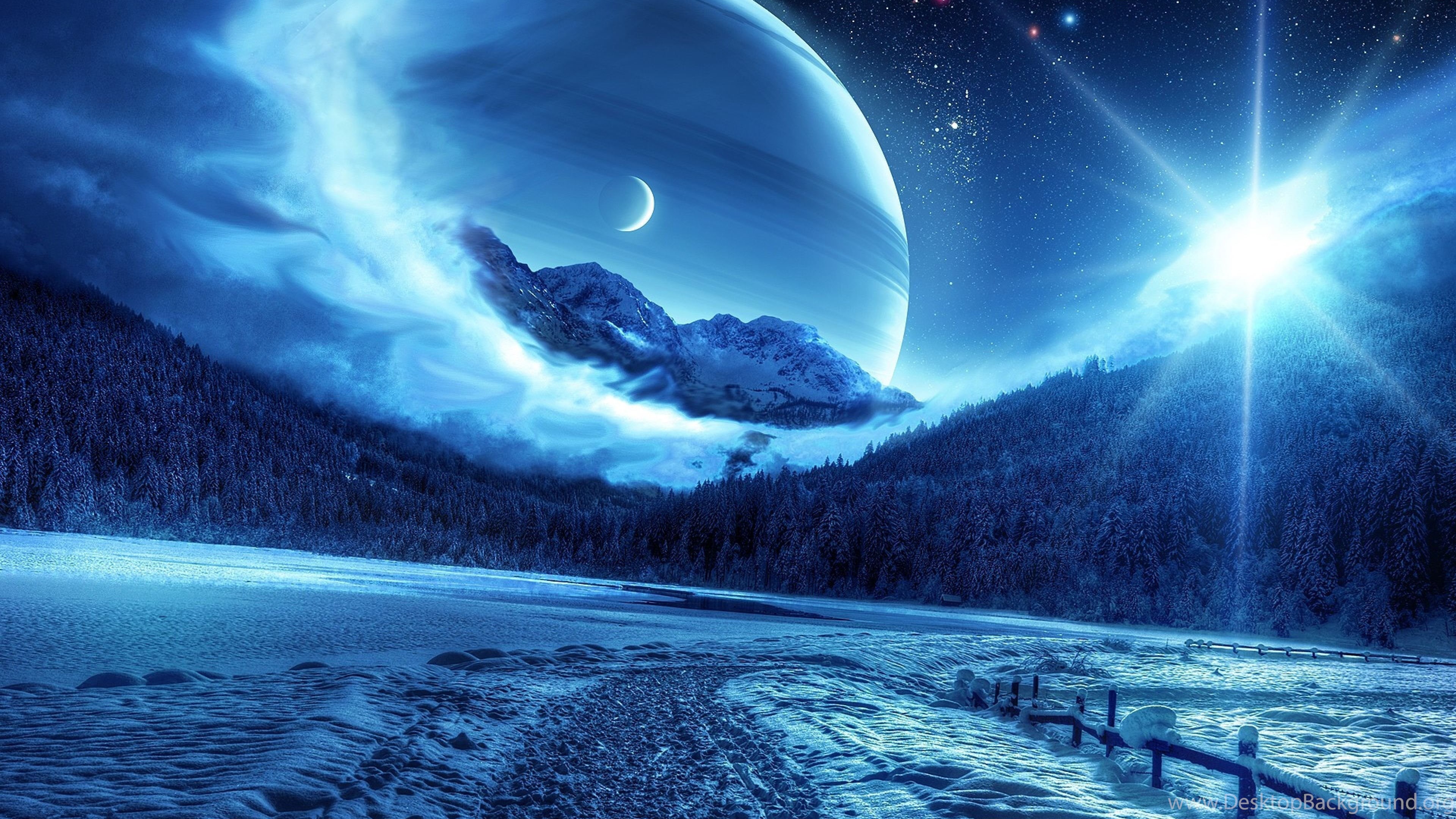 Winter Night HD Wallpaper Desktop Background