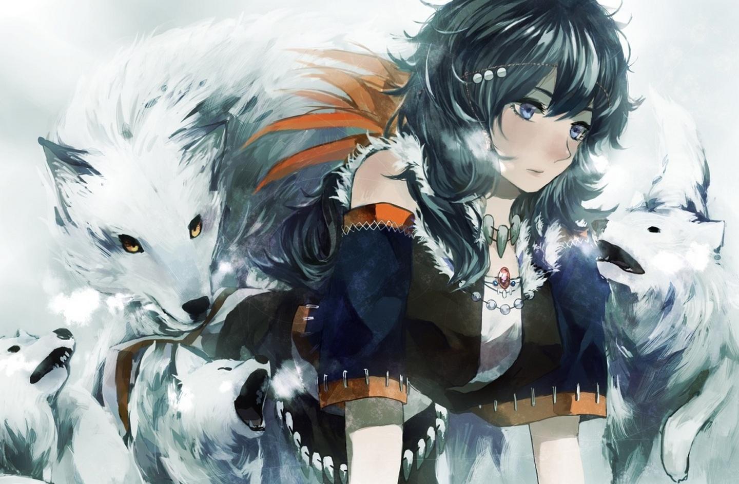 Anime Wolf Girl Wallpaper Wolf And Girl