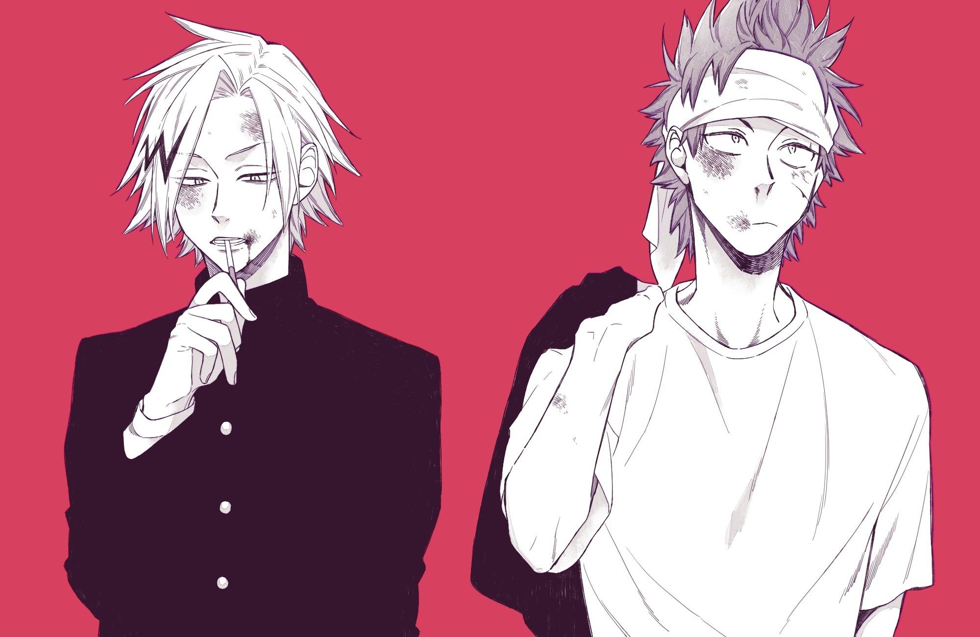 Wallpaper Boku No Hero Academia, Denki Kaminari, Eijiro Kirishima:2000x1300