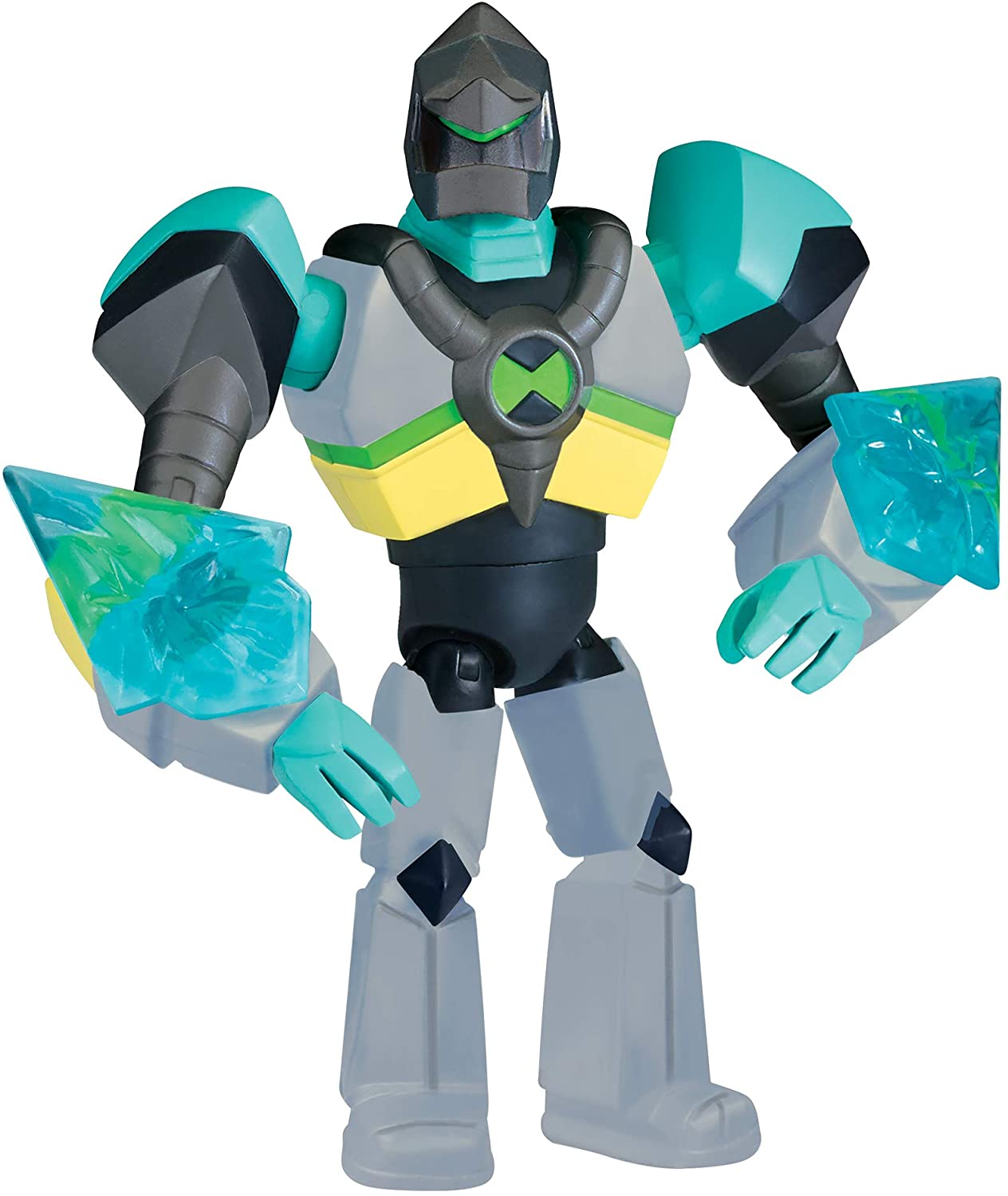 Ben 10 Armored Diamondhead Figure, You Think Diamondhead Is A Tough Alien Hero? Well Check Him Out In His Omni Kix Armor! When He's Hit By A Blast Of Energy, ., By Brand Ben