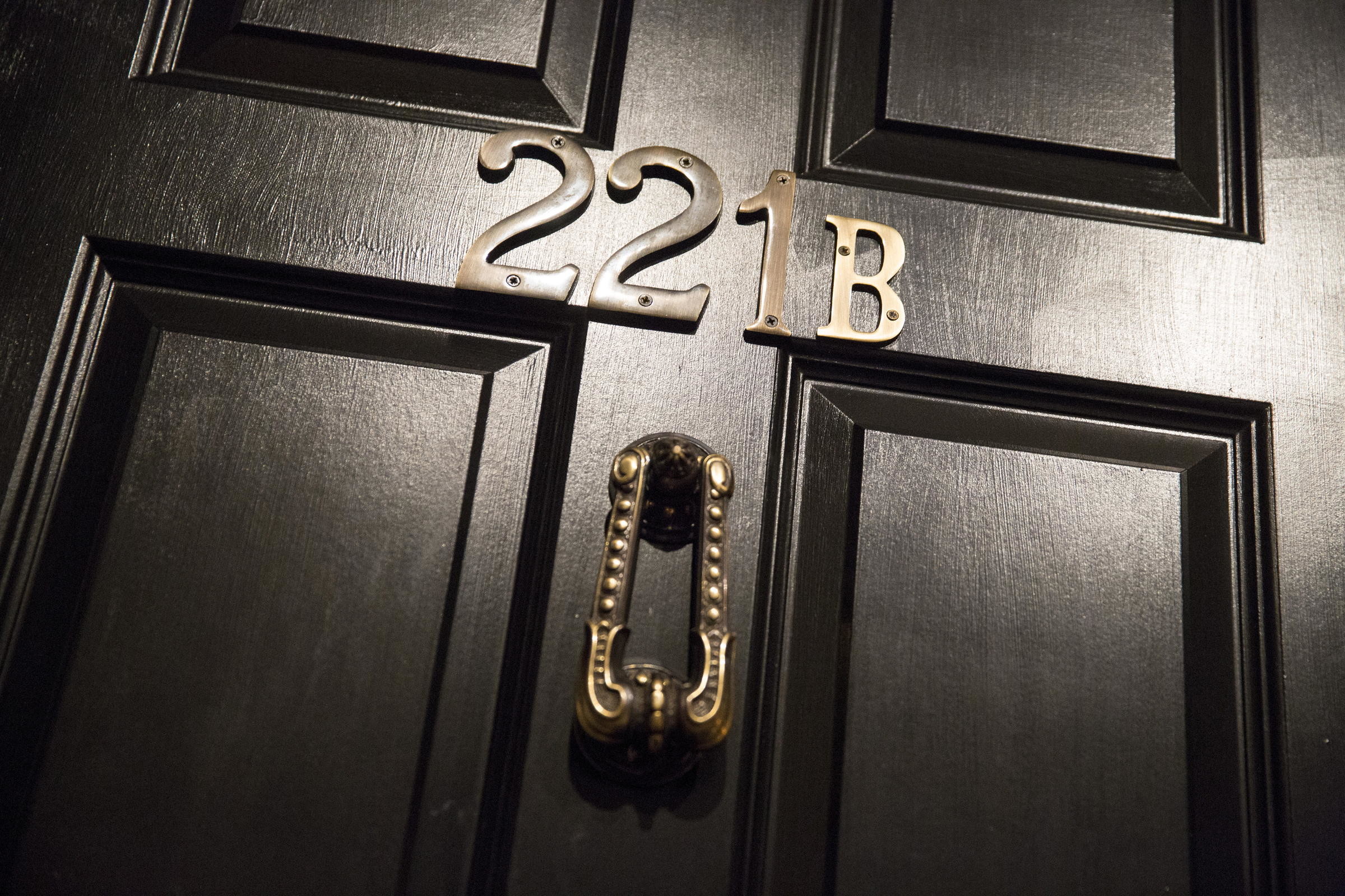 The Door Bearing The Number 221b Is Shown From A Sherlock Baker Street