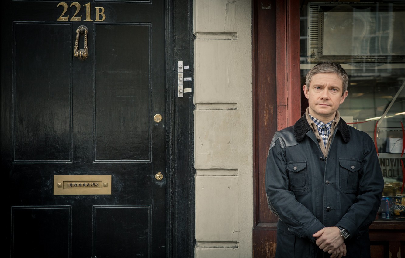 Wallpaper Sherlock Holmes, Martin Freeman, Sherlock, Sherlock, Sherlock BBC, 221B Baker Street, John Watson, Sherlock (TV series) image for desktop, section фильмы