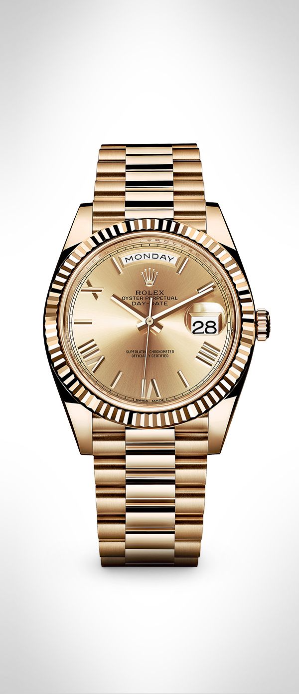 Rolex Day Date 40 Watch: 18 Ct Yellow Gold 0006. Rolex Day Date, Rolex Watches, Luxury Watches
