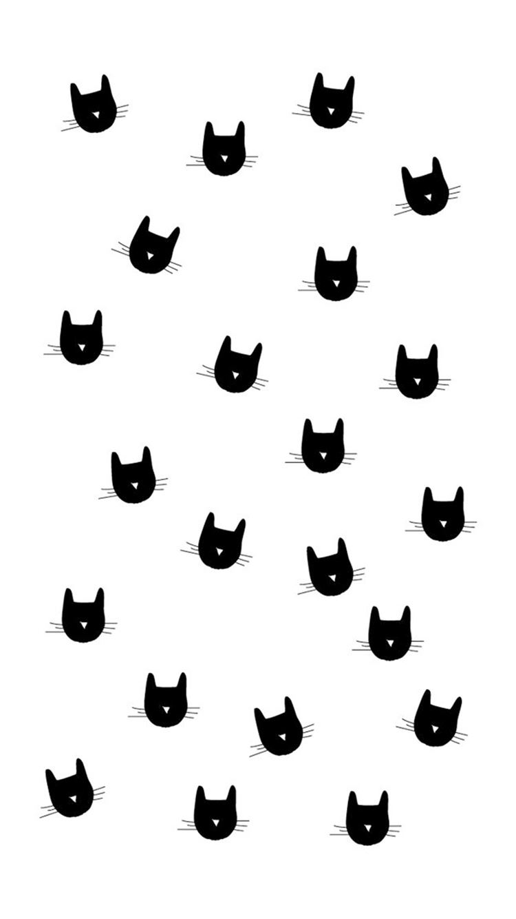 Cat Heads Pattern iPhone 8 Wallpaper Free Download
