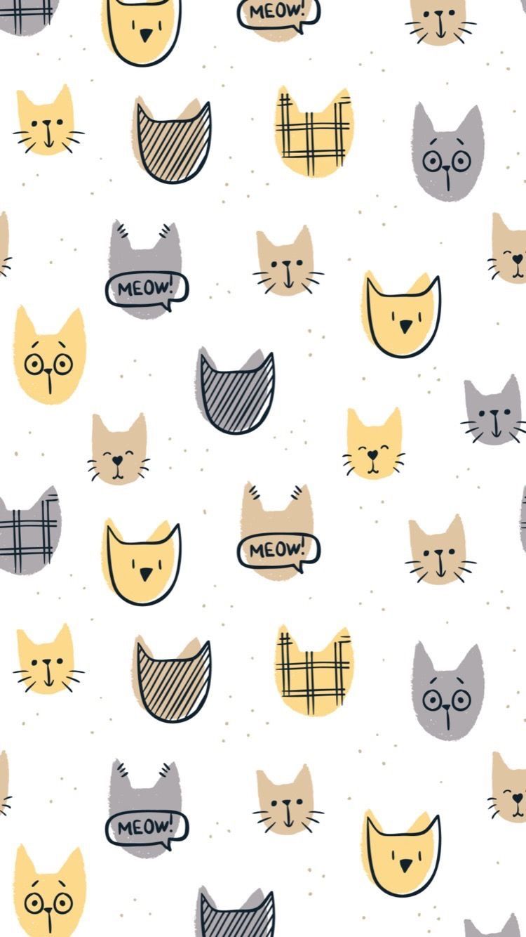 Идеи для ежедневника. Cat wallpaper, Art wallpaper iphone, Pattern wallpaper