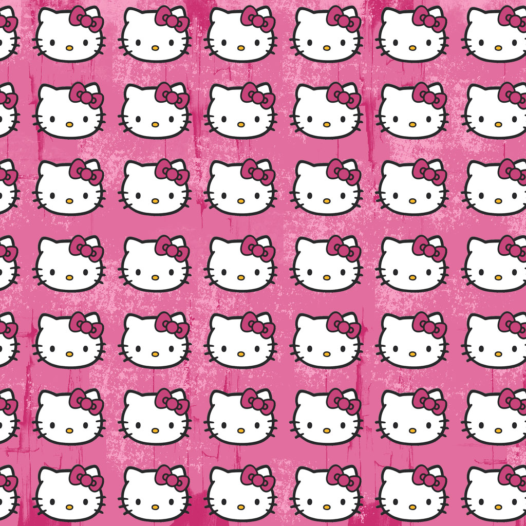 Hello Kitty Pattern iPad Wallpaper Free Download