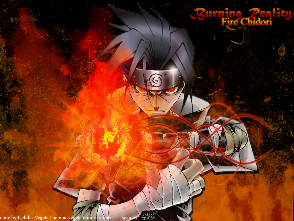 Naruto Wallpaper: -=- Fire Chidori -=