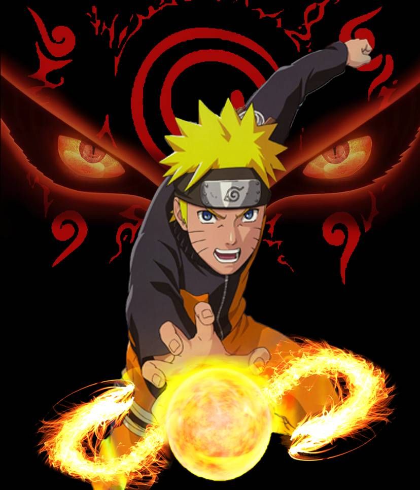 Naruto Fire Dragon Rasengan 4K of Wallpaper for Andriod