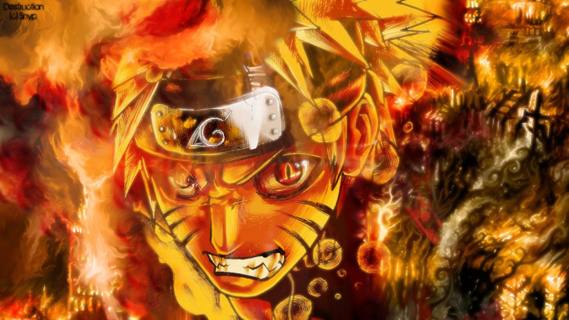 Wallpaper, anime, fire, Naruto Shippuuden, bubbles, Uzumaki Naruto, Kyuubi, Jinchuuriki, Snyp, screenshot, computer wallpaper 1920x1080