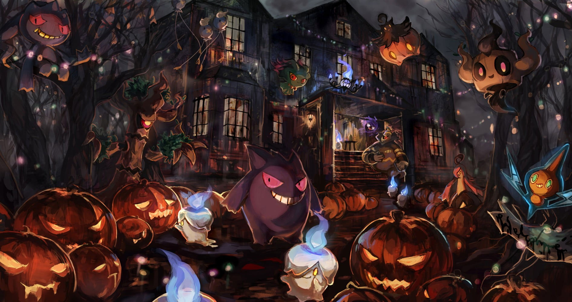 Jack O Lanterns Wallpaper, PokÃ©mon, Halloween