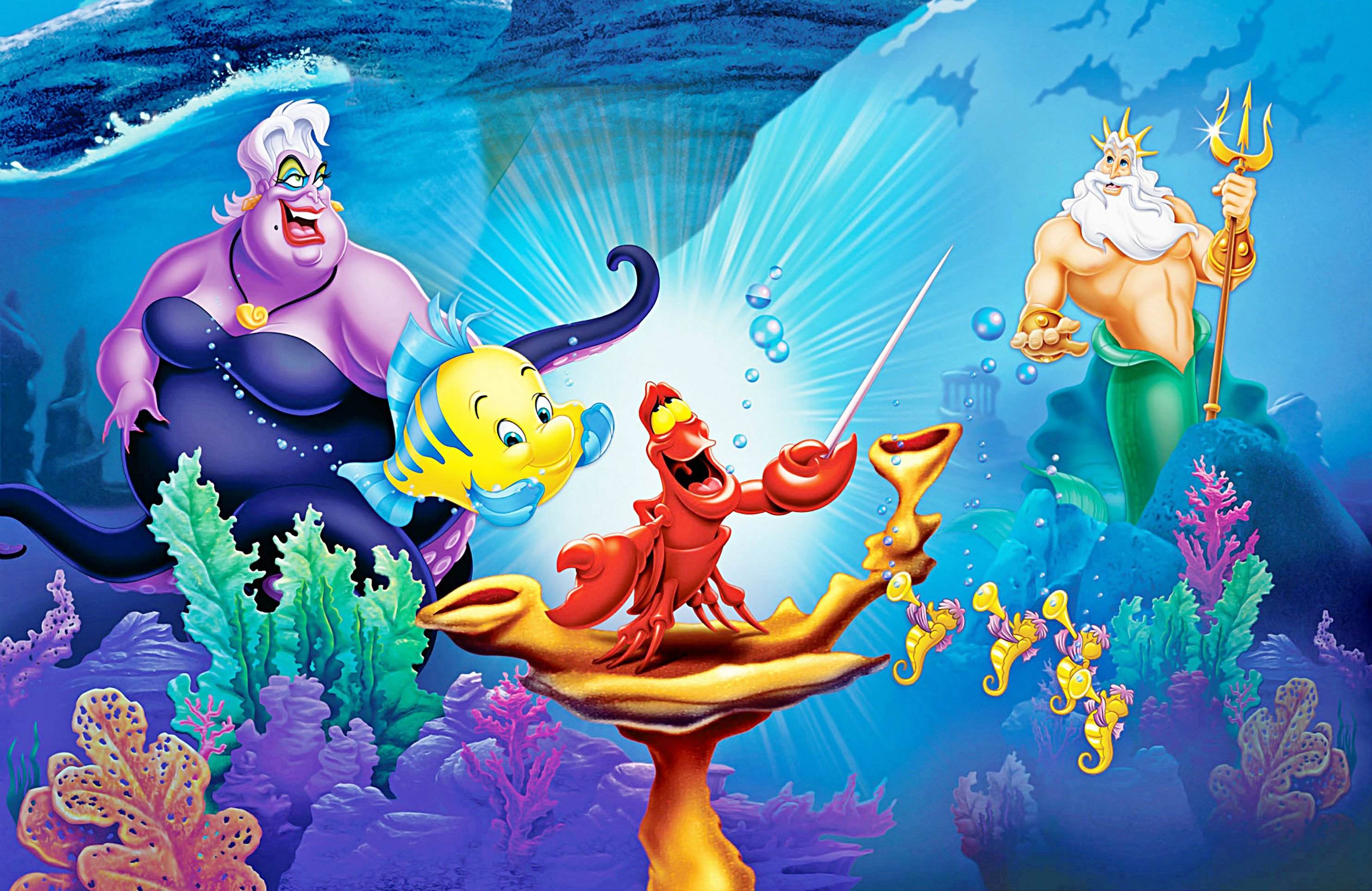 little, Mermaid, Disney, Fantasy, Animation, Cartoon, Adventure, Family, 1littlemermaid, Ariel, Princess, Ocean, Sea, Underwater Wallpaper HD / Desktop and Mobile Background