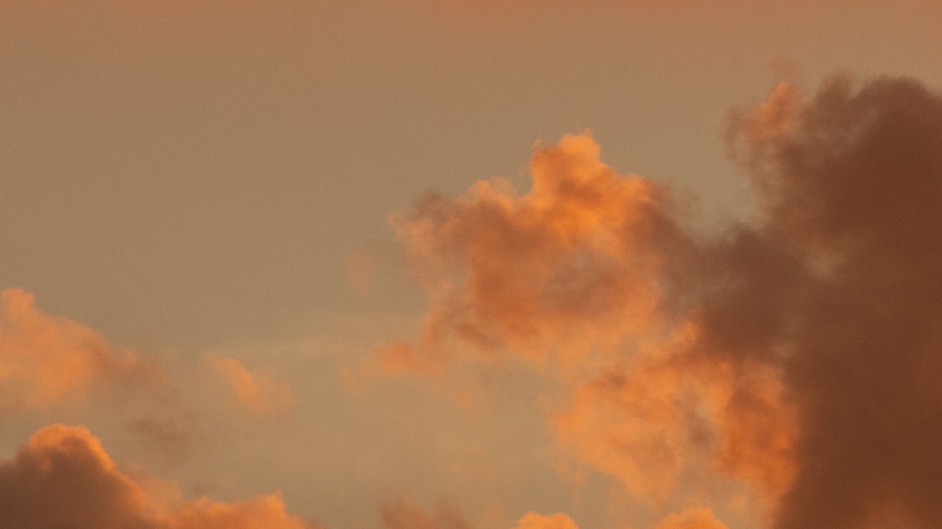 Download wallpaper 1366x768 clouds, sky, sunset, beautiful, orange tablet, laptop HD background