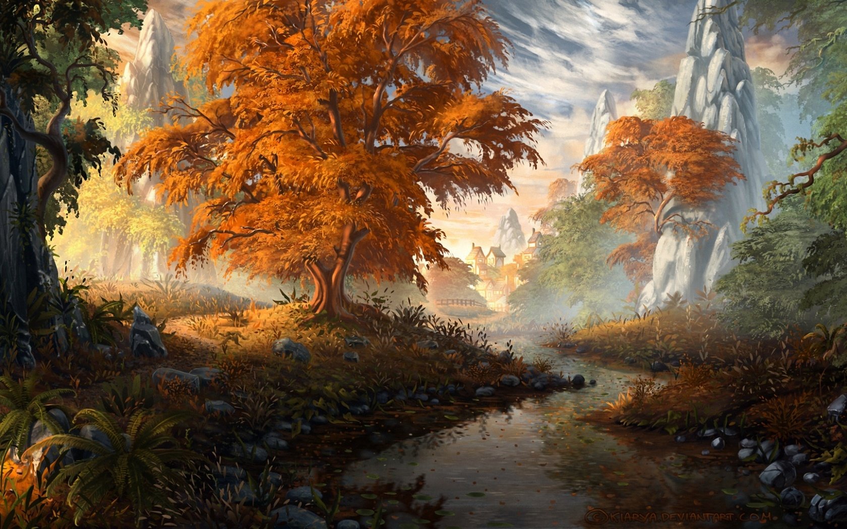 fantasy world autumn Wallpaper HD / Desktop and Mobile Background
