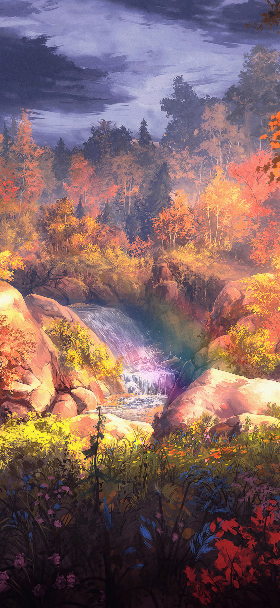 Fantasy Autumn Painting 4k iPhone XS, iPhone 10, iPhone X HD 4k Wallpaper, Image, Background, Photo and Picture