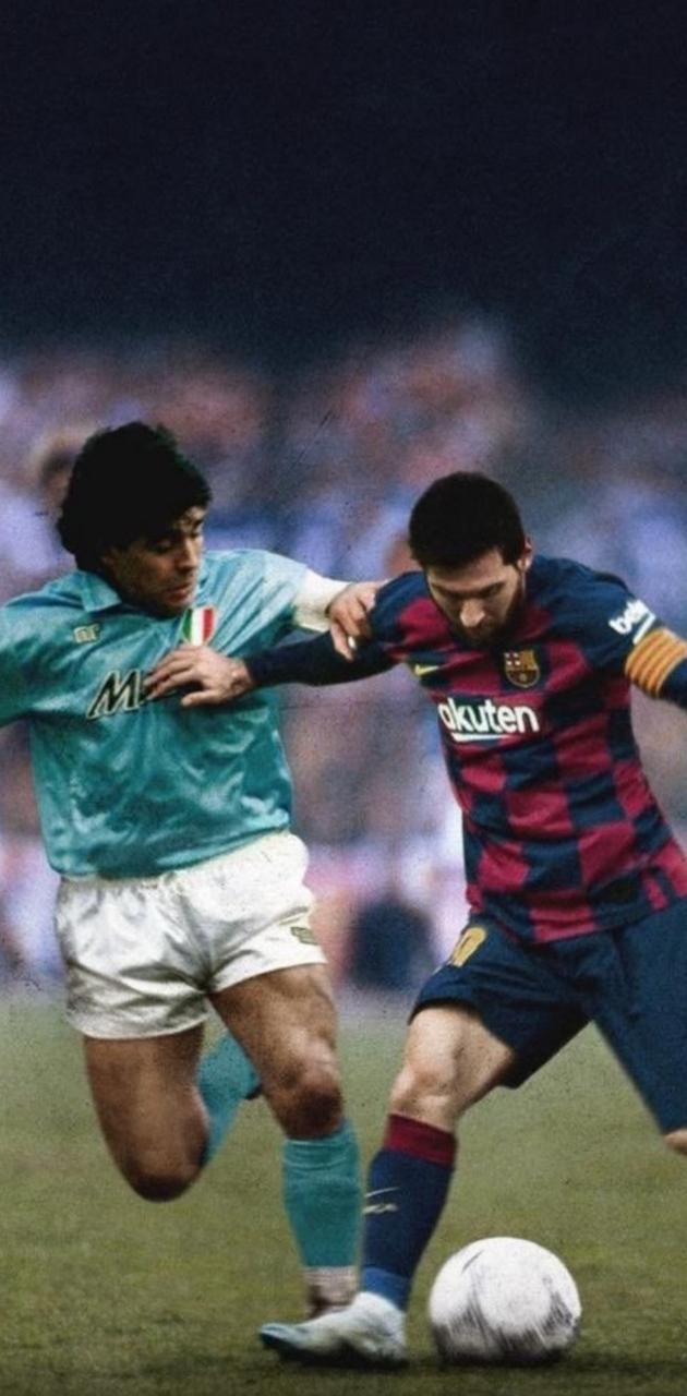 Maradona Messi wallpaper