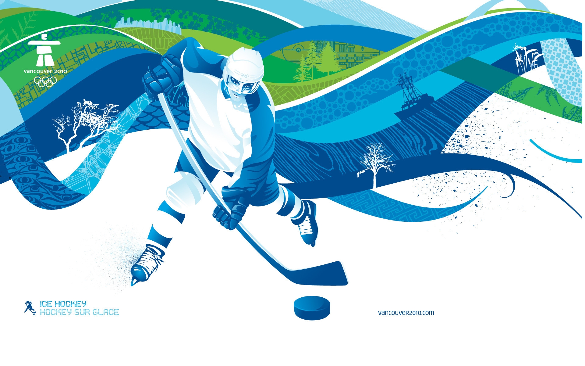 Wallpaper, illustration, sport, cartoon, Hockey, Vancouver, wing, olympiad 1920x1200