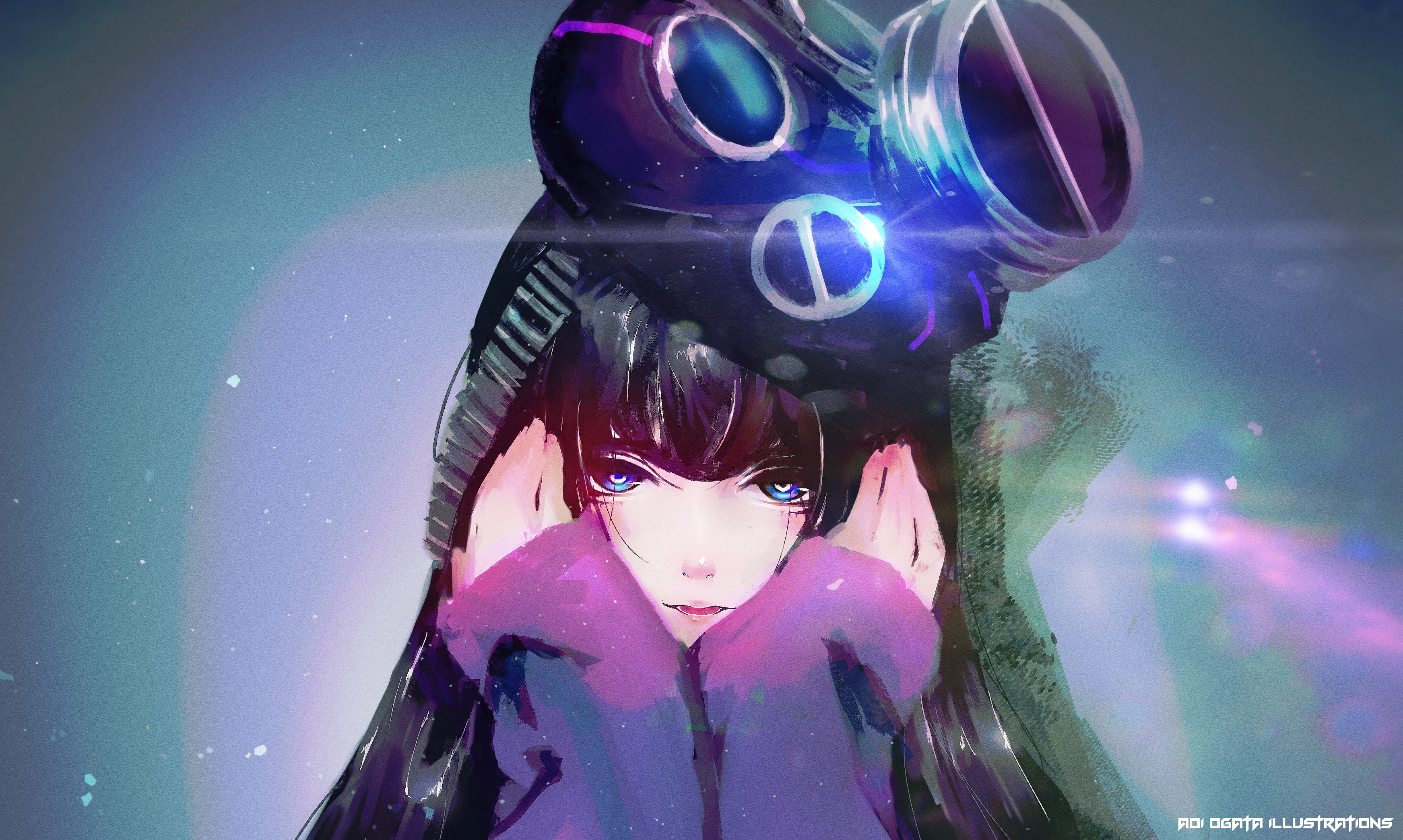 Anime Girl Mask Wallpaper