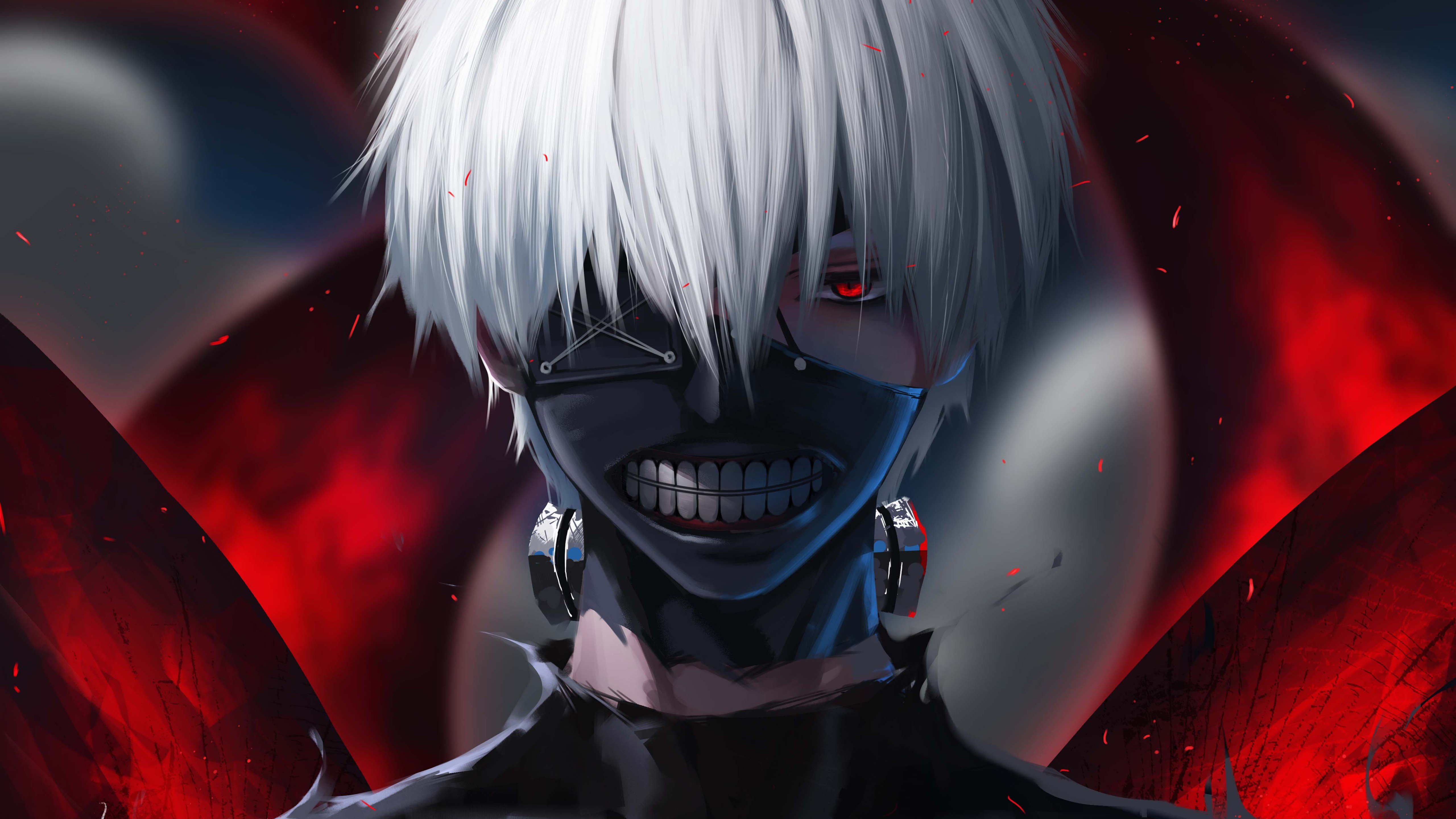 Tokyo Ghoul Mask Girl 4K 5K HD Wallpapers.