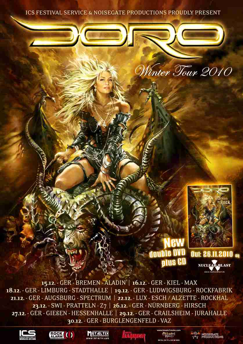 Doro Pesch 11 by 17 Inch   Mancave  Shecave  Free Shipping European Tour 2018  2019 Poster Warlock