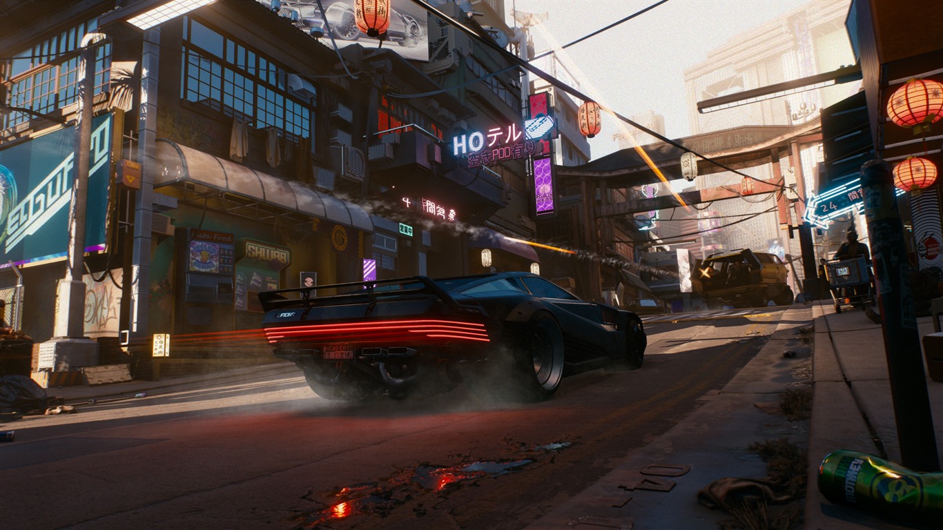 Wallpaper Cyberpunk 2077, supercar, speed, city, Japan 3840x2160 UHD 4K Picture, Image