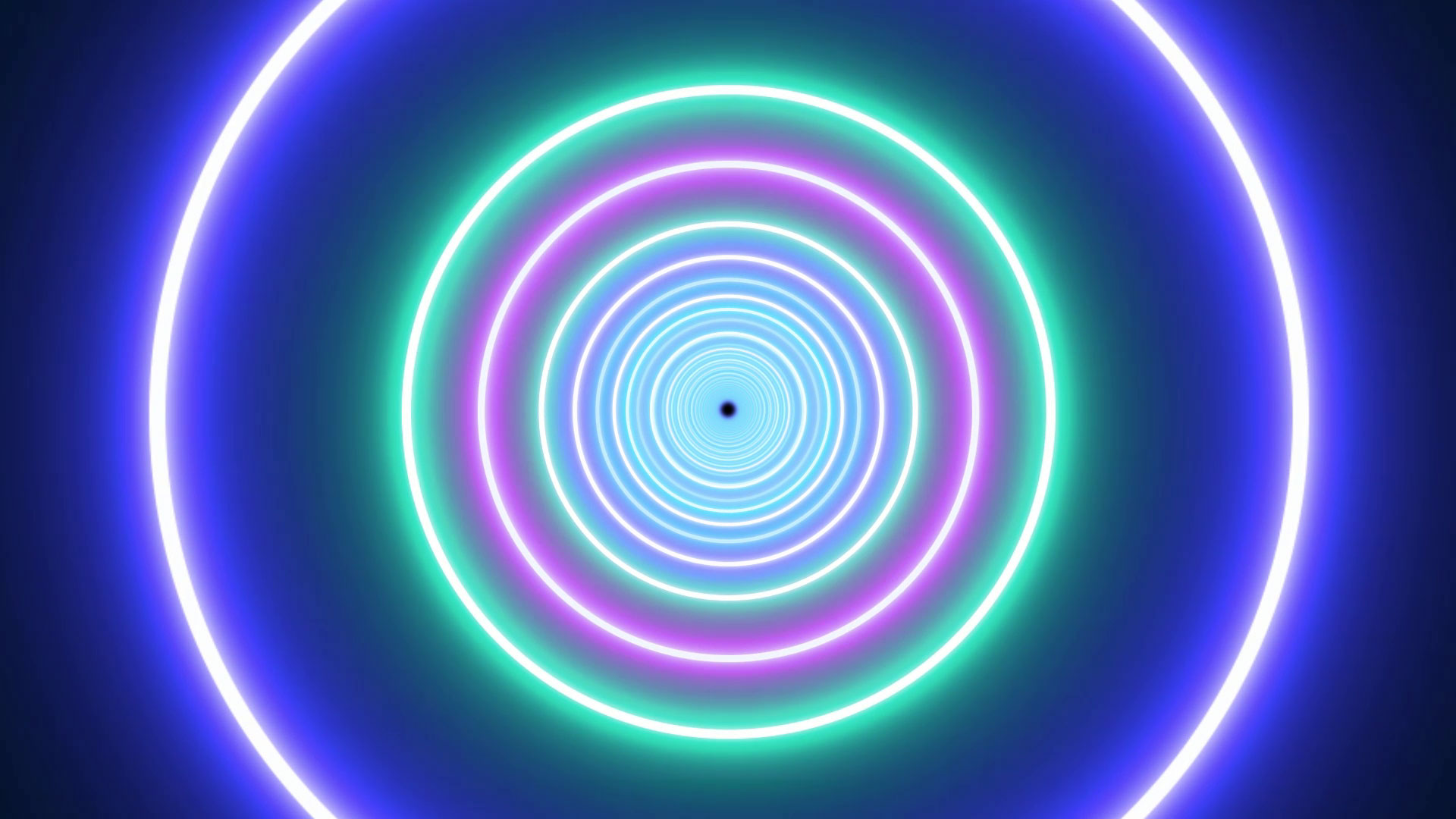 Neon Lights Circle Tunnel And Colorful Abstract Glow Particles HD Moving Wallpaper Background. All Design Creative