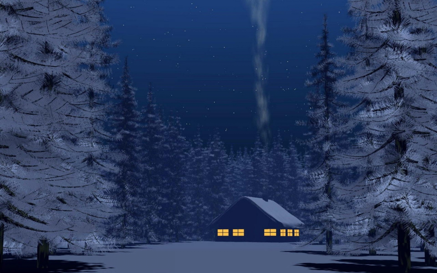 BEAUTIFUL WINTER NIGHT WALLPAPERS WAF1002