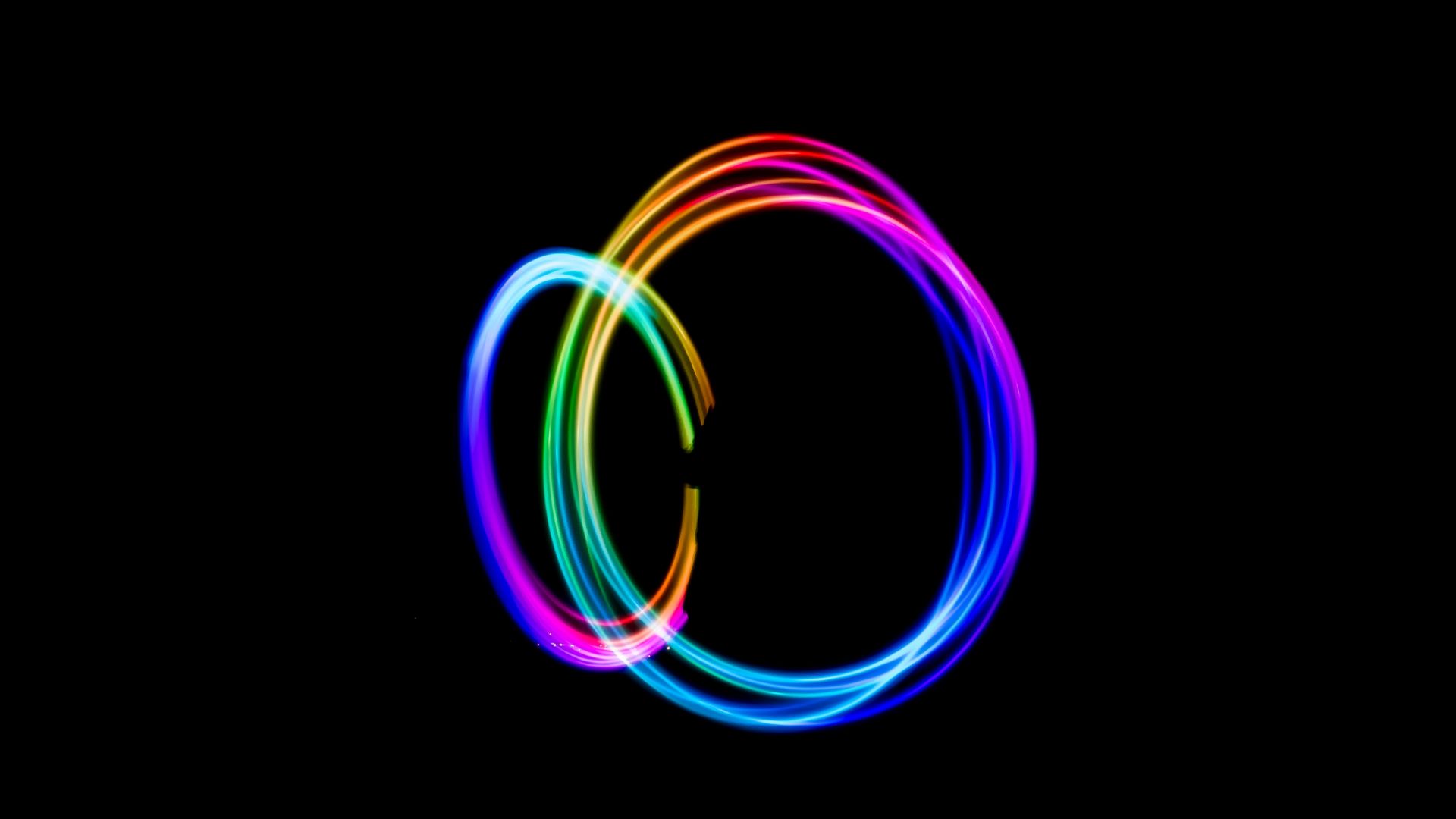 Desktop Wallpaper Colorful, Circles, Minimal, Dark, Abstract, HD Image, Picture, Background, 134025