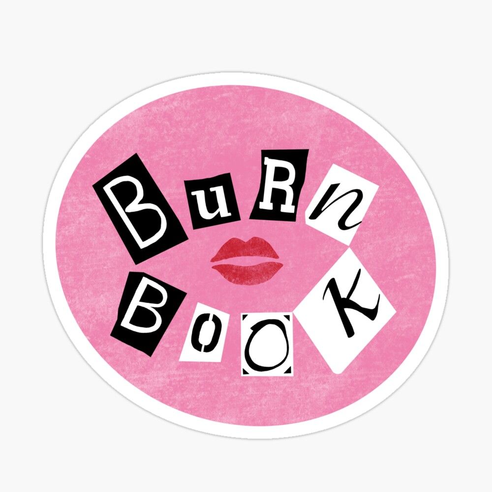 Burn Book Sticker by Maddie G. Cool stickers, Print stickers, Coloring stickers