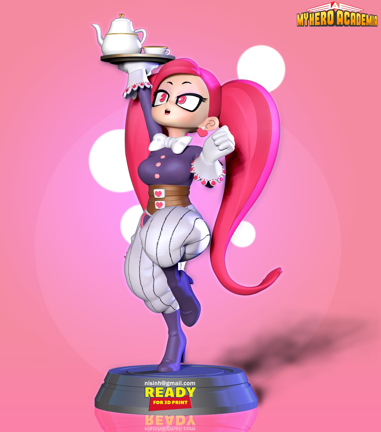 La Brava Hero Academia Fanart Print Ready 3D Model