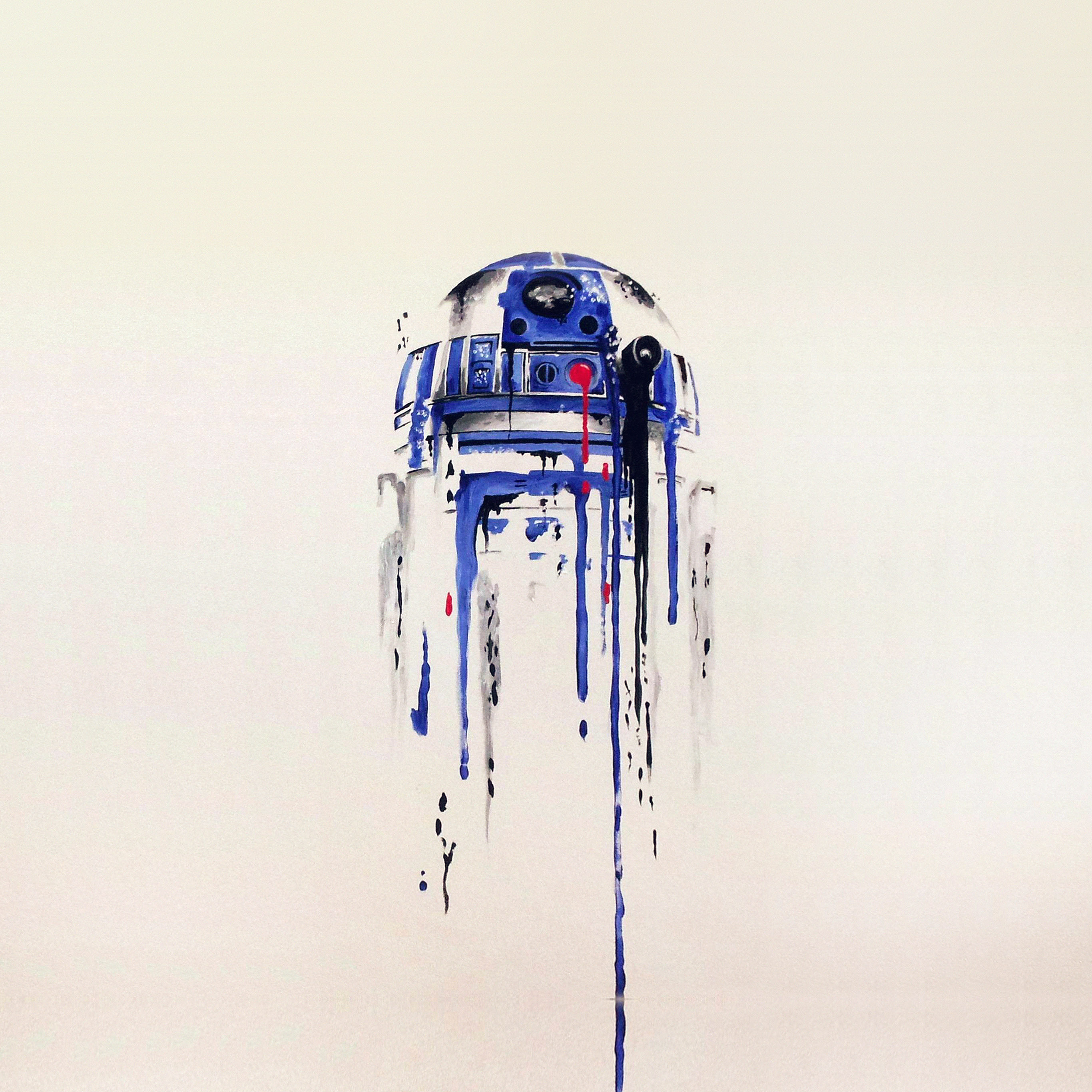 R2 D2 Minimal Painting Starwars Art Illustration Wallpaper