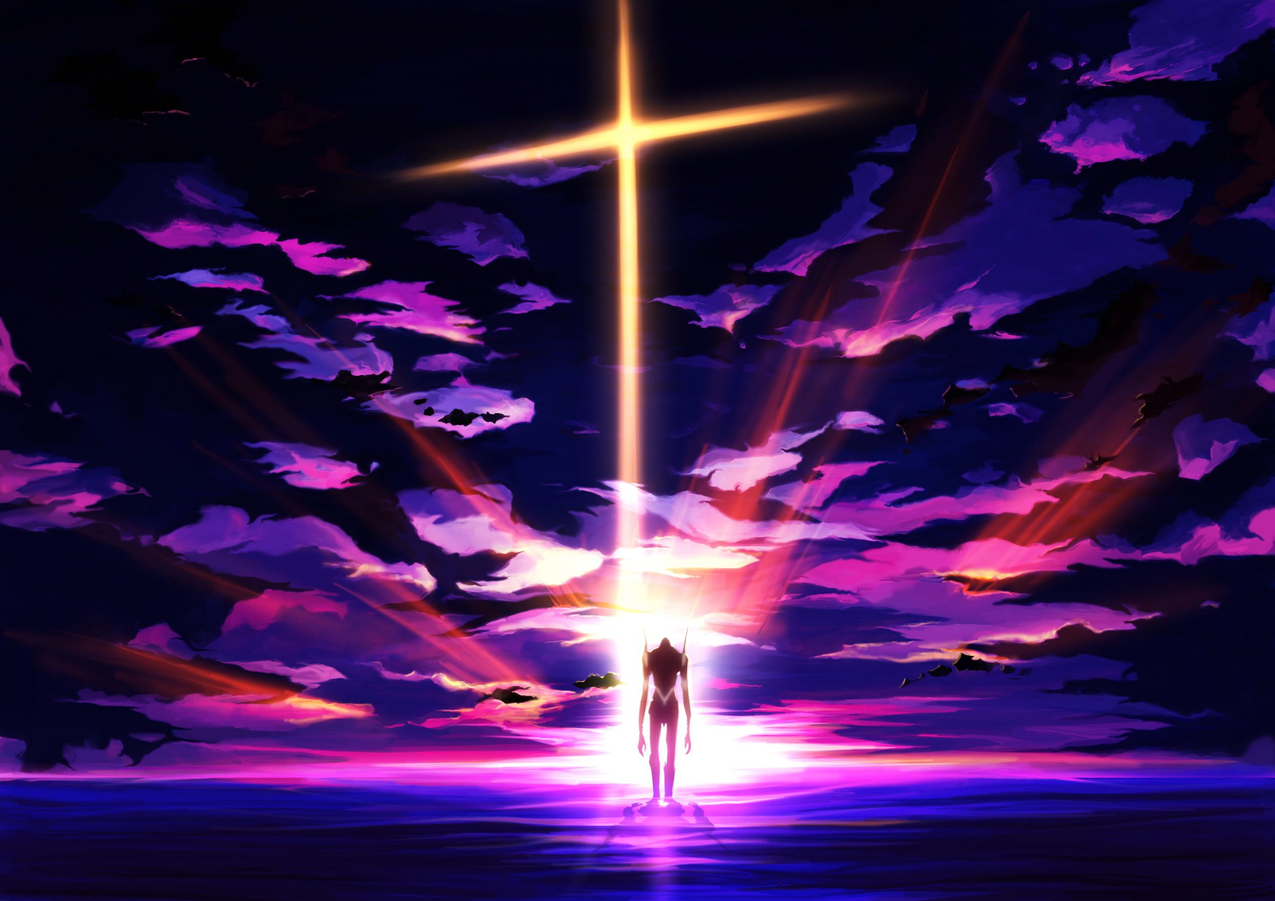Neon Genesis Evangelion wallpaper, EVA Unit anime, cross • Wallpaper For You HD Wallpaper For Desktop & Mobile