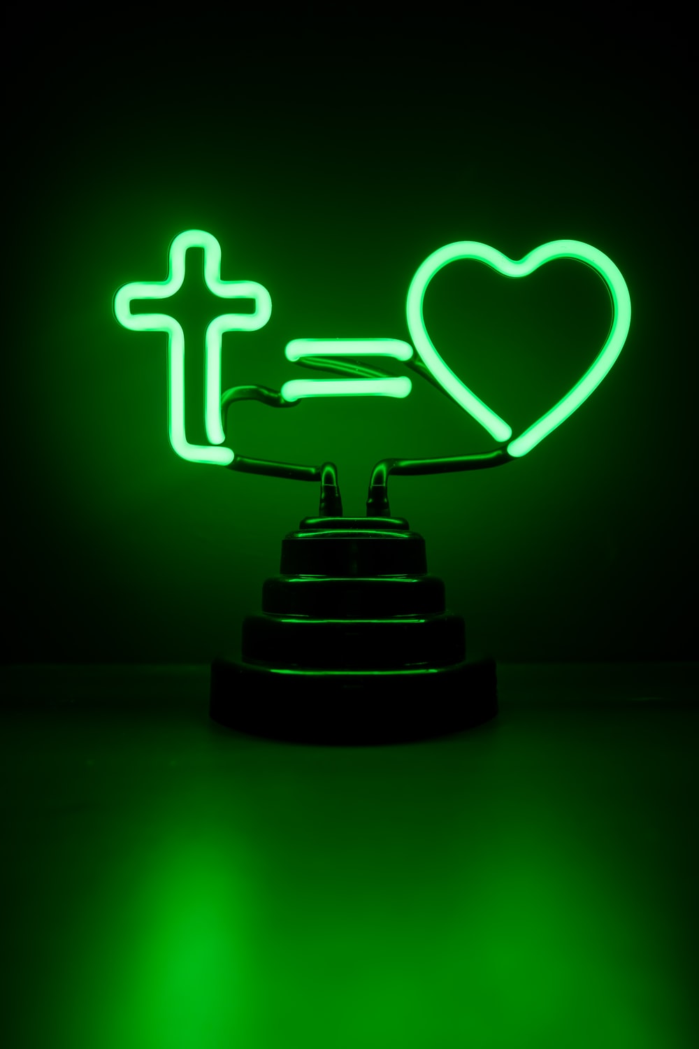 Neon Cross Picture. Download Free Image