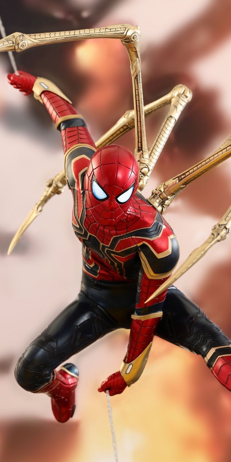 Iron Suit, Spider Man, Iron Spider, Toy Art, 1080x2160 Wallpaper. Iron Spider, Superhero Wallpaper, Art Toy