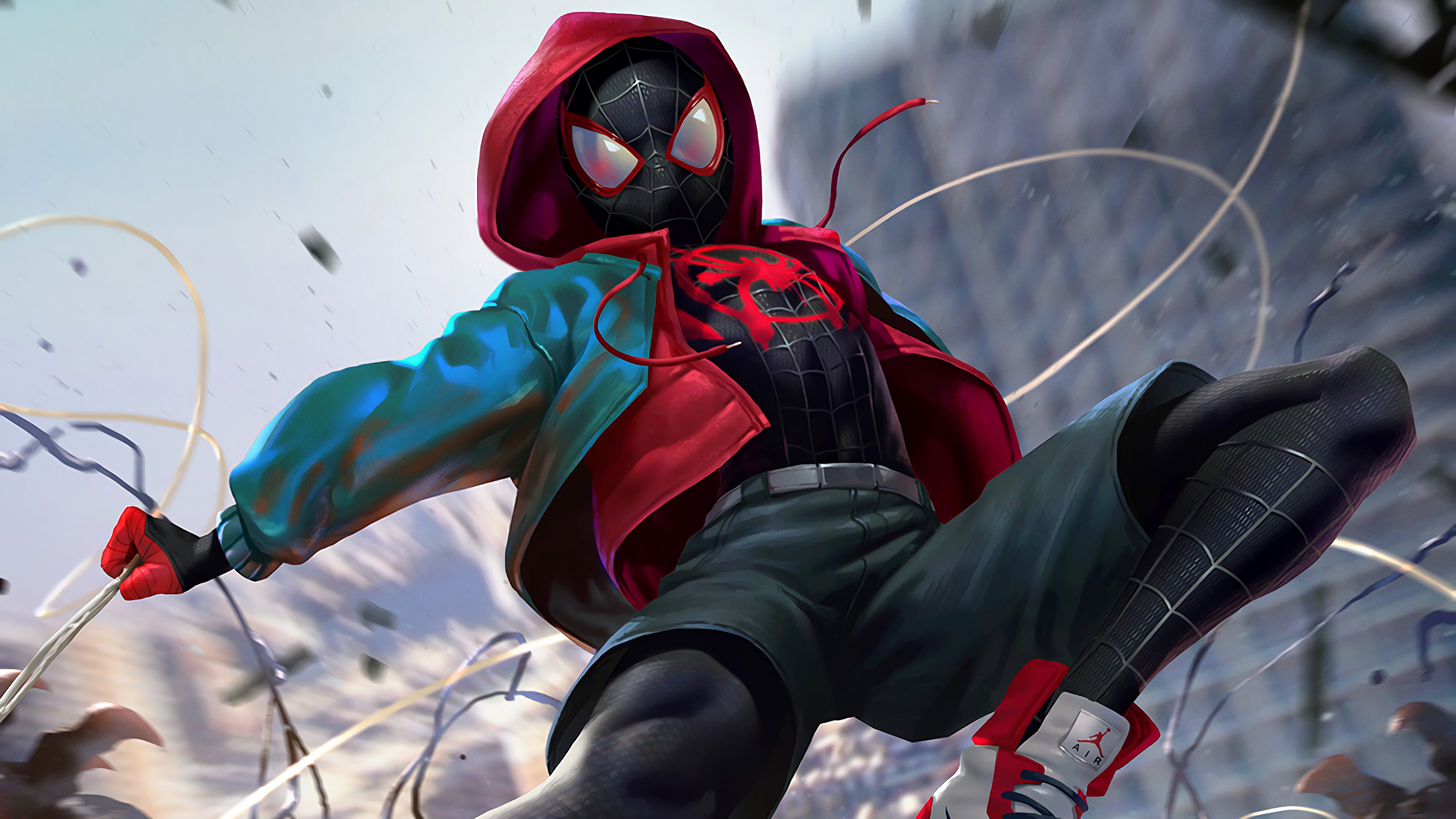 Download wallpaper: Spider Man: Miles Morales screenshot 1366x768