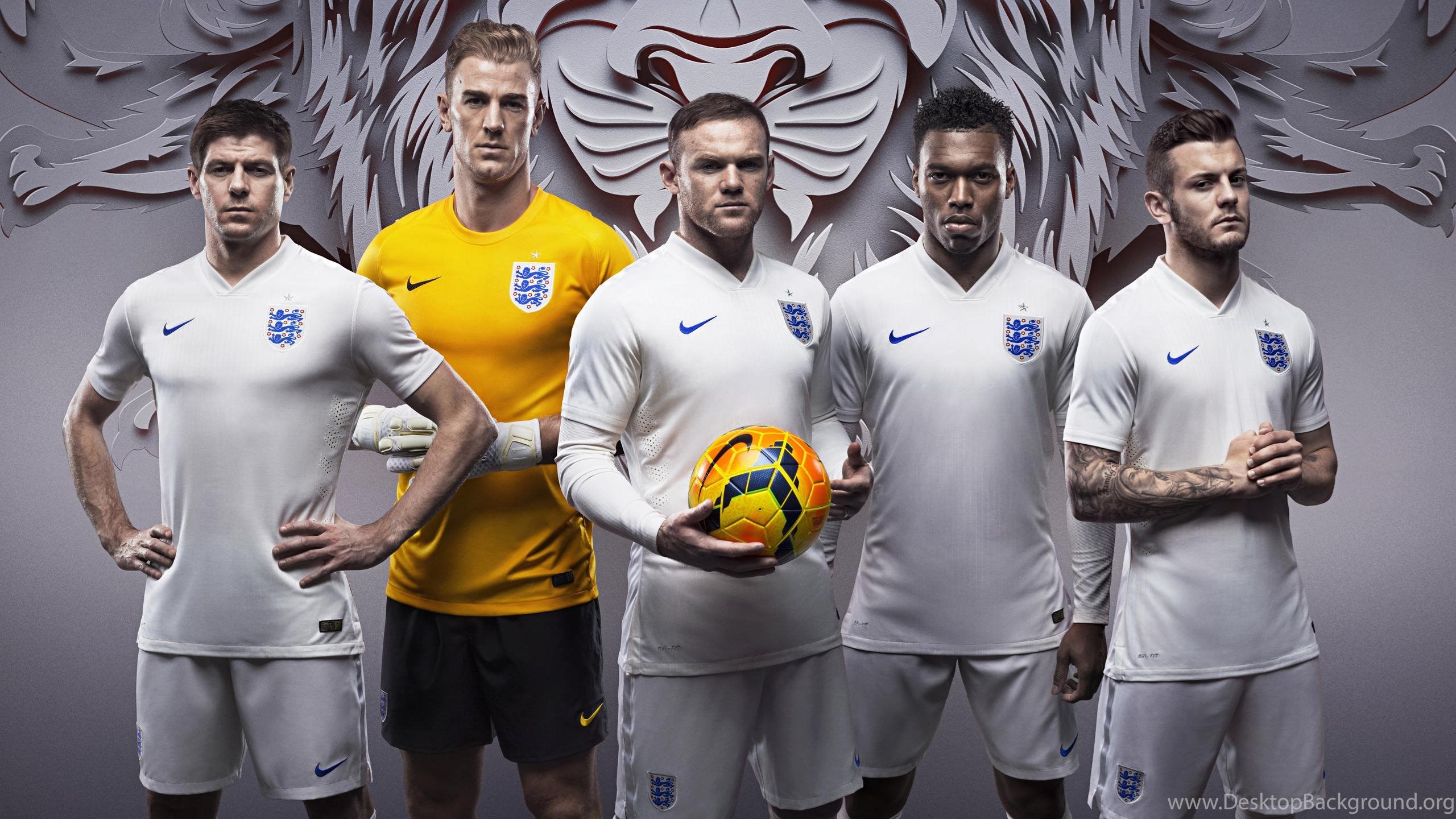 England Football Team 2014 World Cup Home Kit Desktop Background