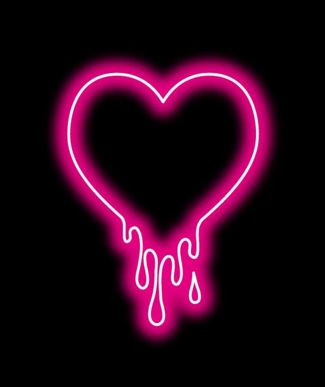 Dark Neon Pink Heart Wallpaper, HD Dark Neon Pink Heart Background on WallpaperBat