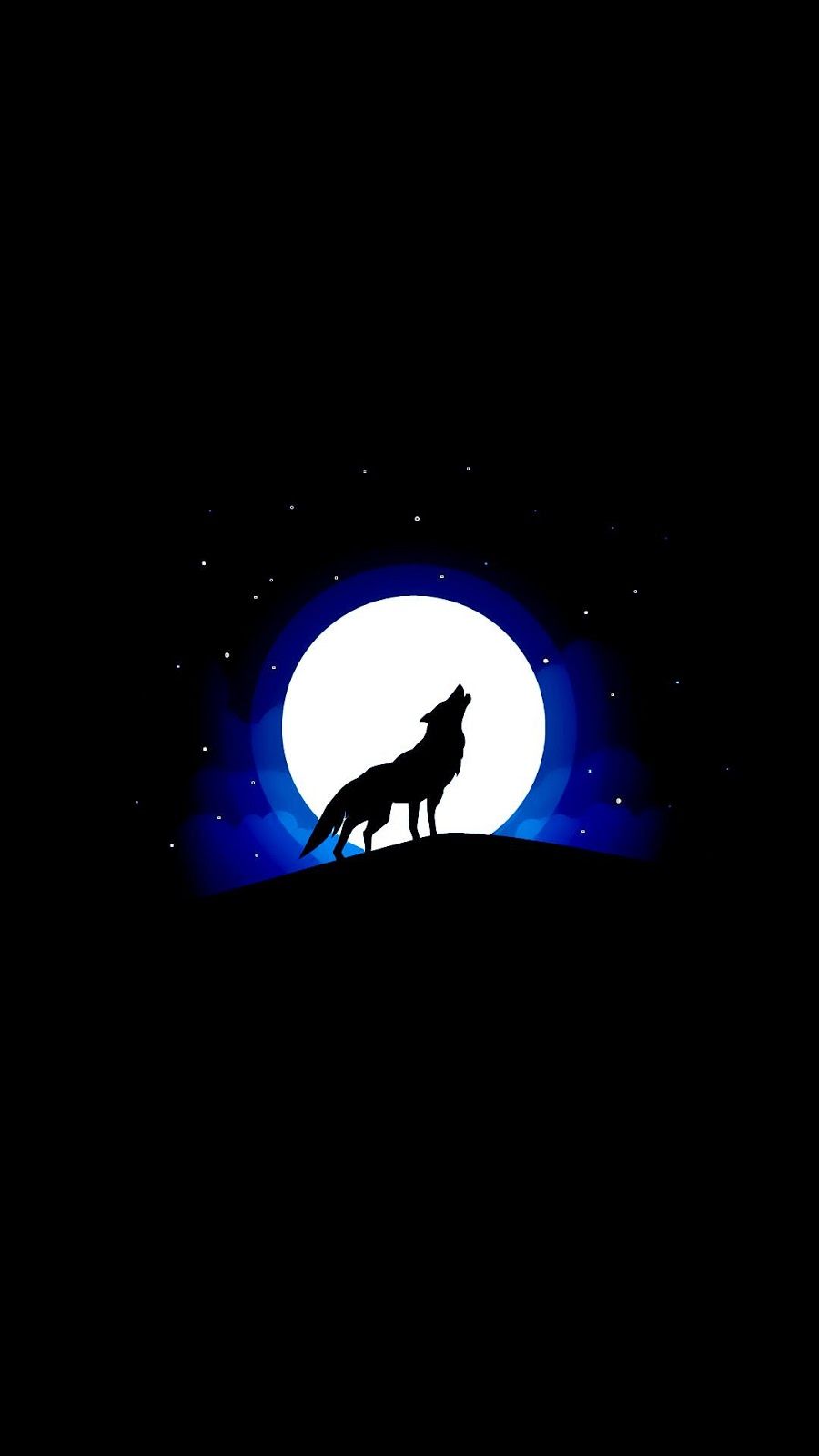 Howling Wolf (Saving battery for Amoled display). Wolf wallpaper, Art wallpaper, Wolf howling