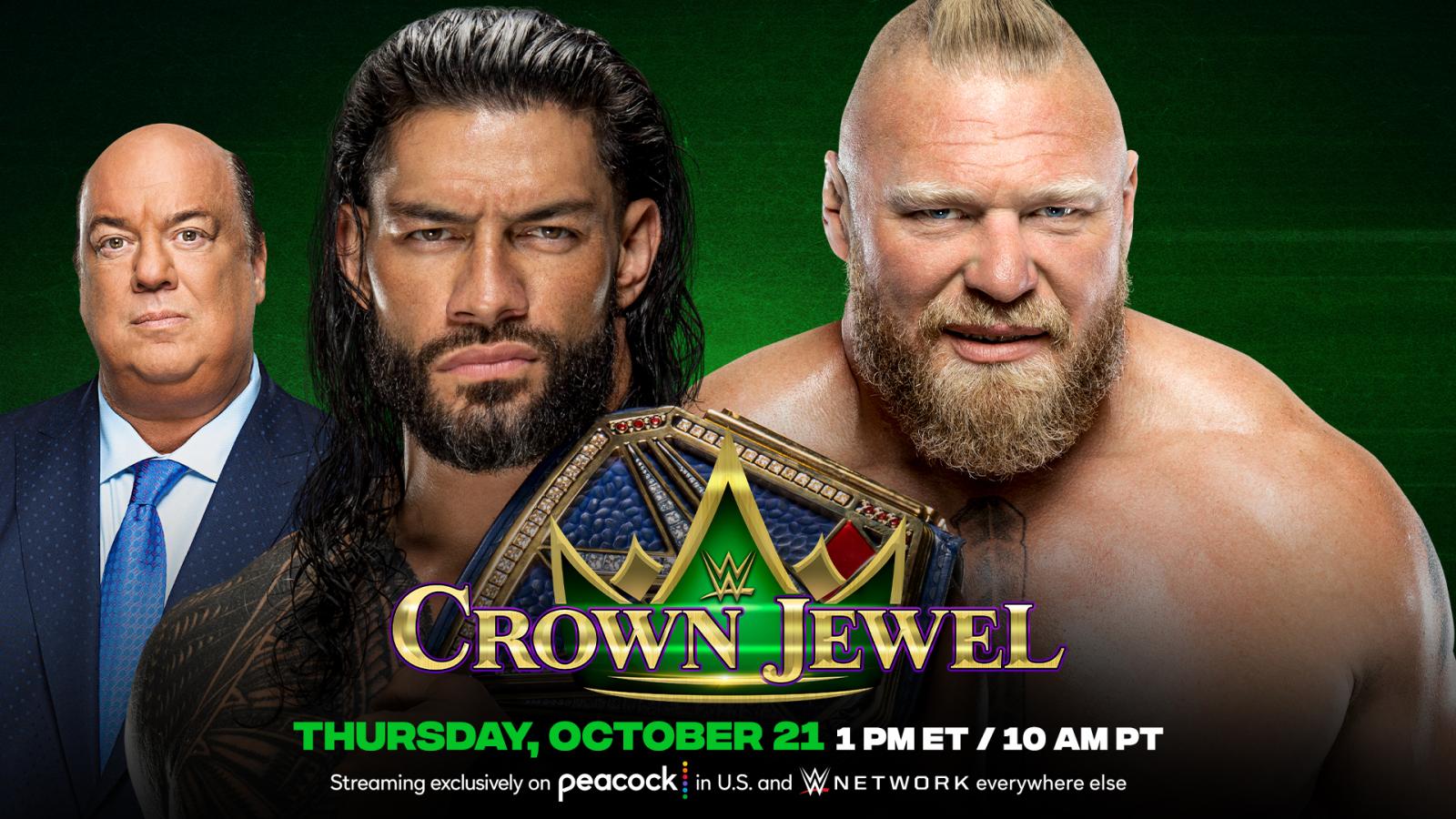 Brock Lesnar vs. Roman Reigns made official for WWE Crown Jewel