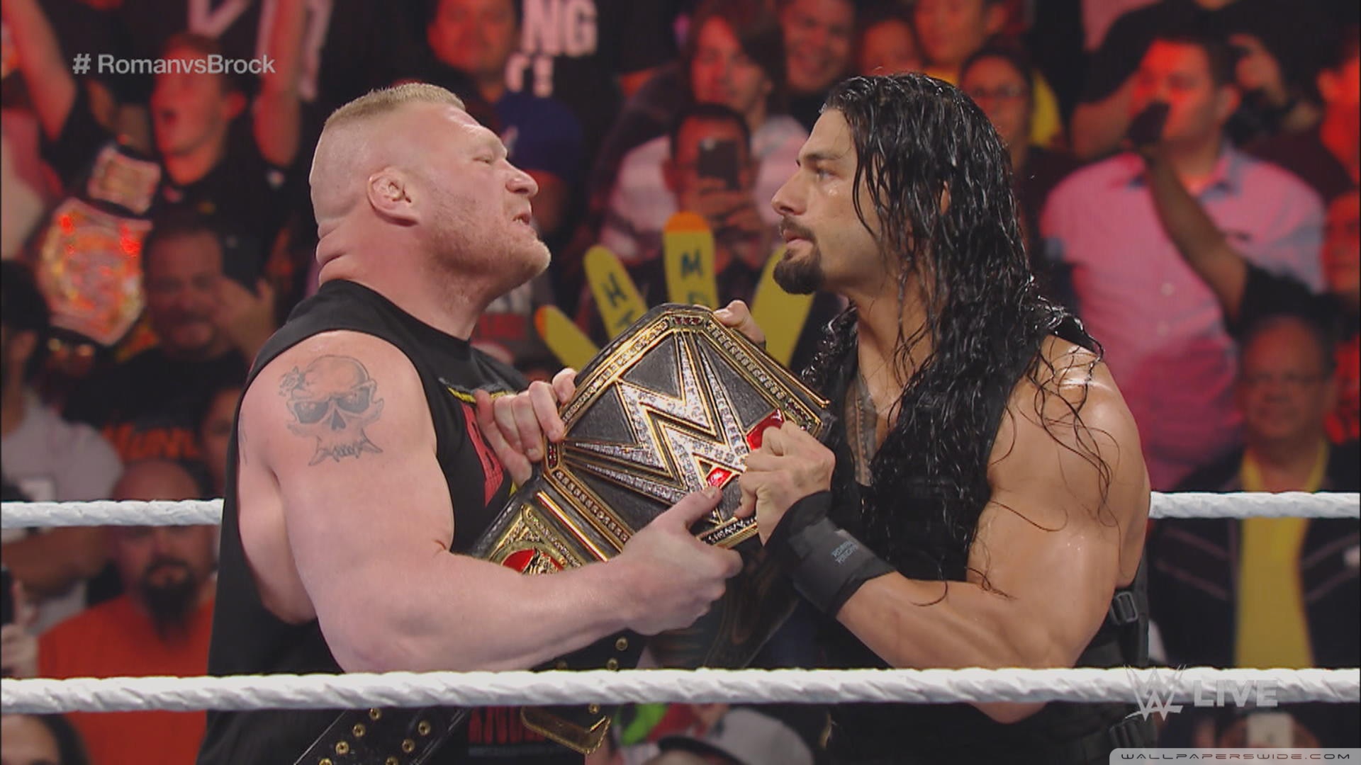 Brock Lesnar Roman Reigns Title