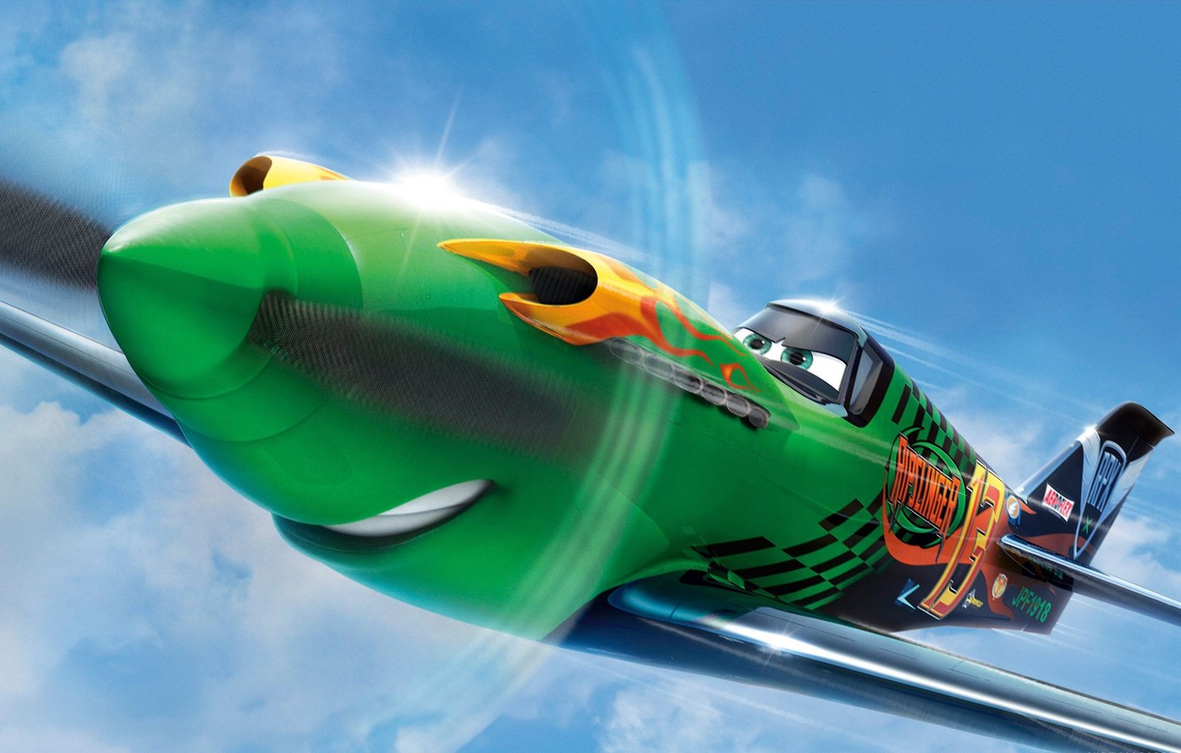 Wallpaper cinema, animation, fire, flame, Disney, sky, aircraft, tuning, cartoon, eye, film, adventure, mouth, comedy, Ripslinger, Planes image for desktop, section фильмы