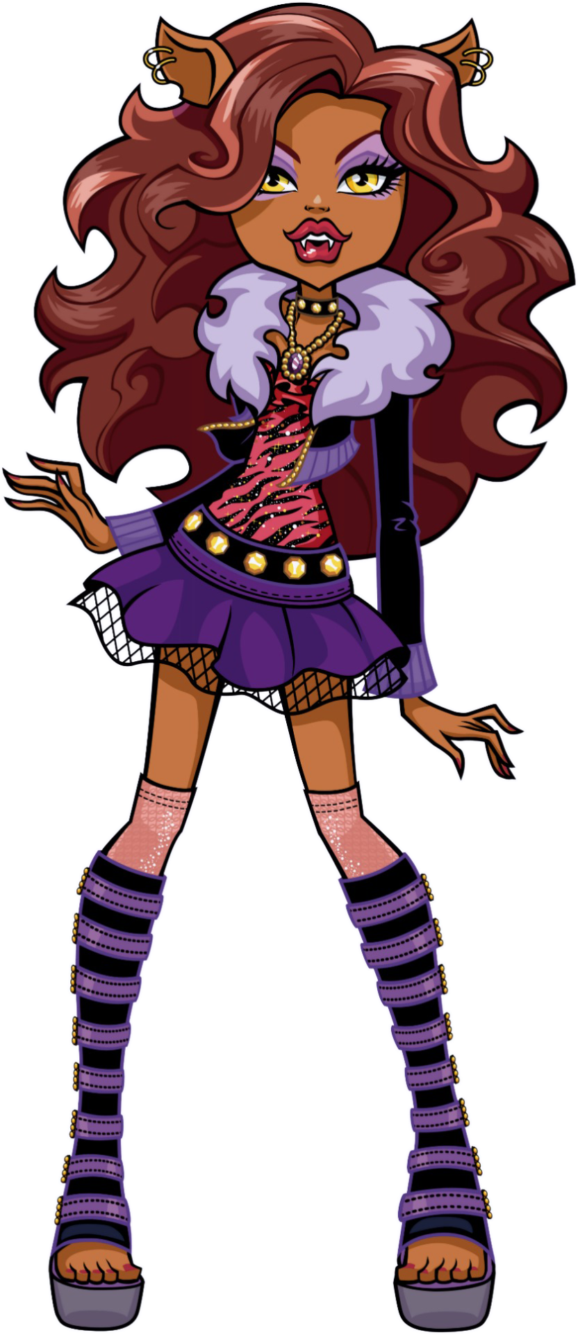 Monster High: Clawdeen Wolf! Clawdeen Wolf is the daughter of a Werewolf. Confident and fierce, she. Monster high characters, Monster high art, Monster high dolls