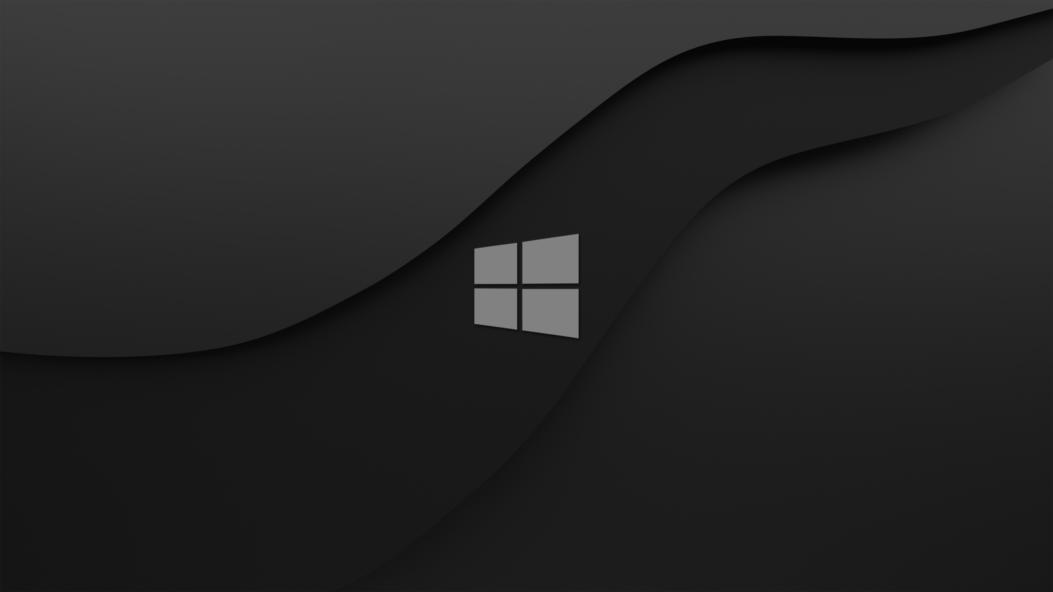 Black Logo Windows Wallpaper:3554x1999
