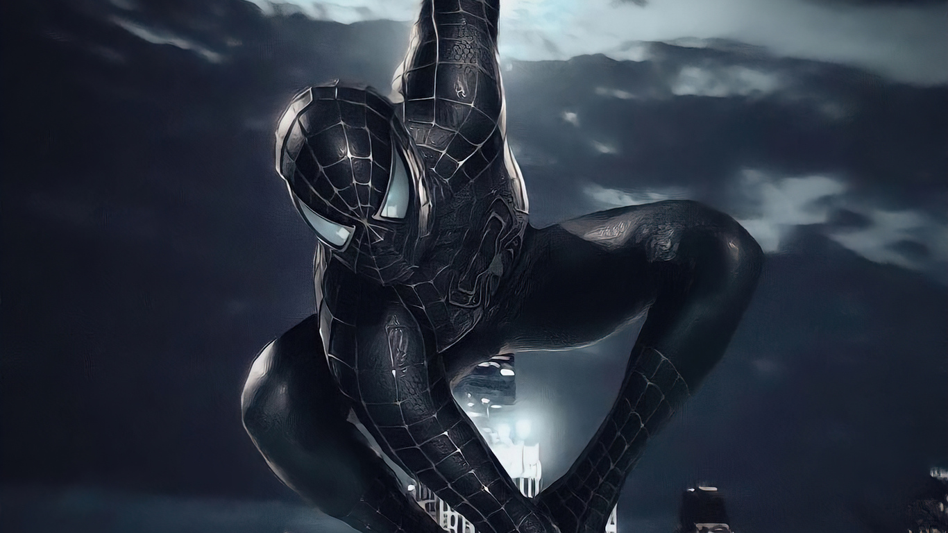 Black Suit Spiderman 4k 1366x768 Resolution HD 4k Wallpaper, Image, Background, Photo and Picture