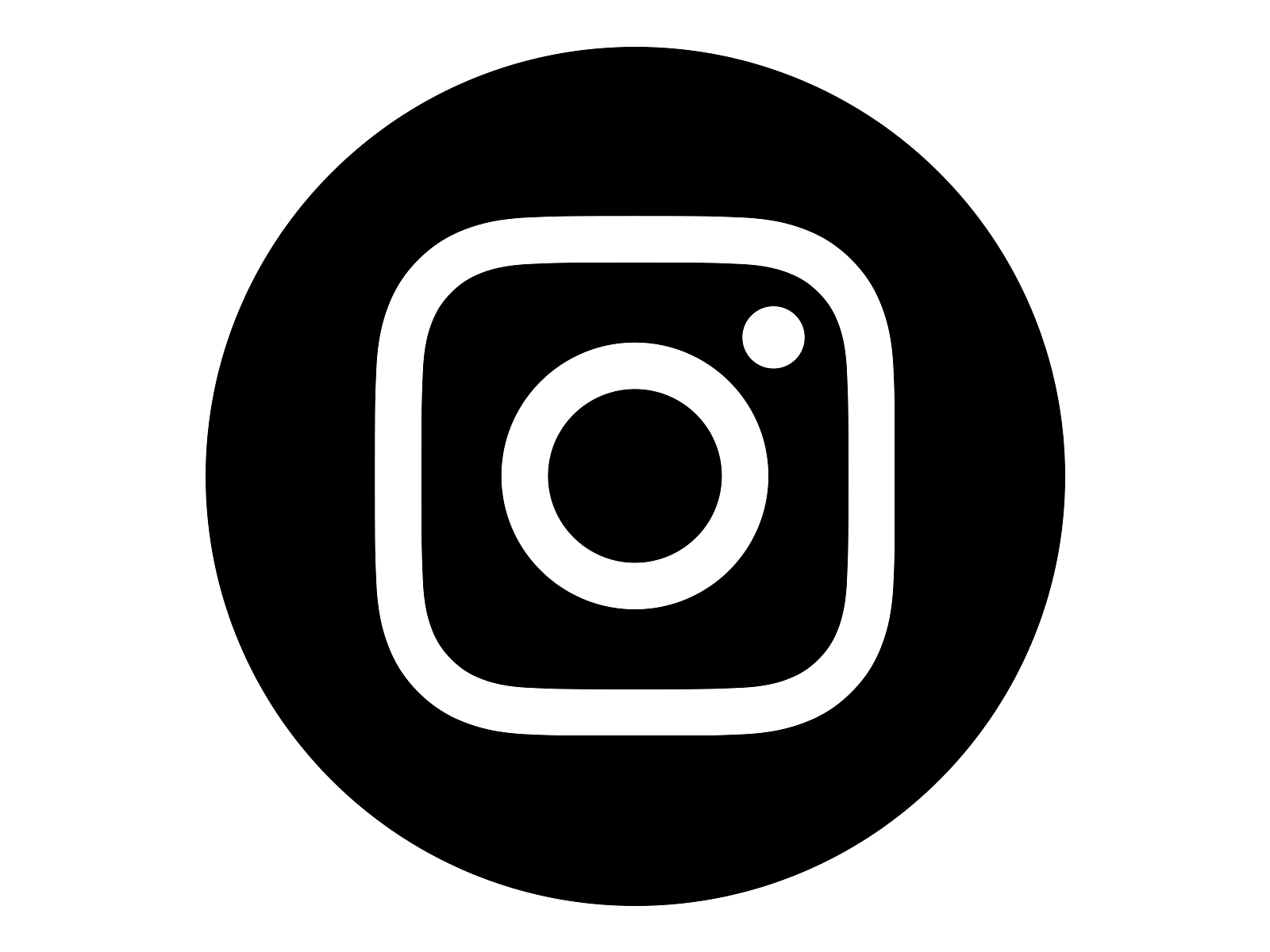 Circle Black Instagram Logo transparent PNG