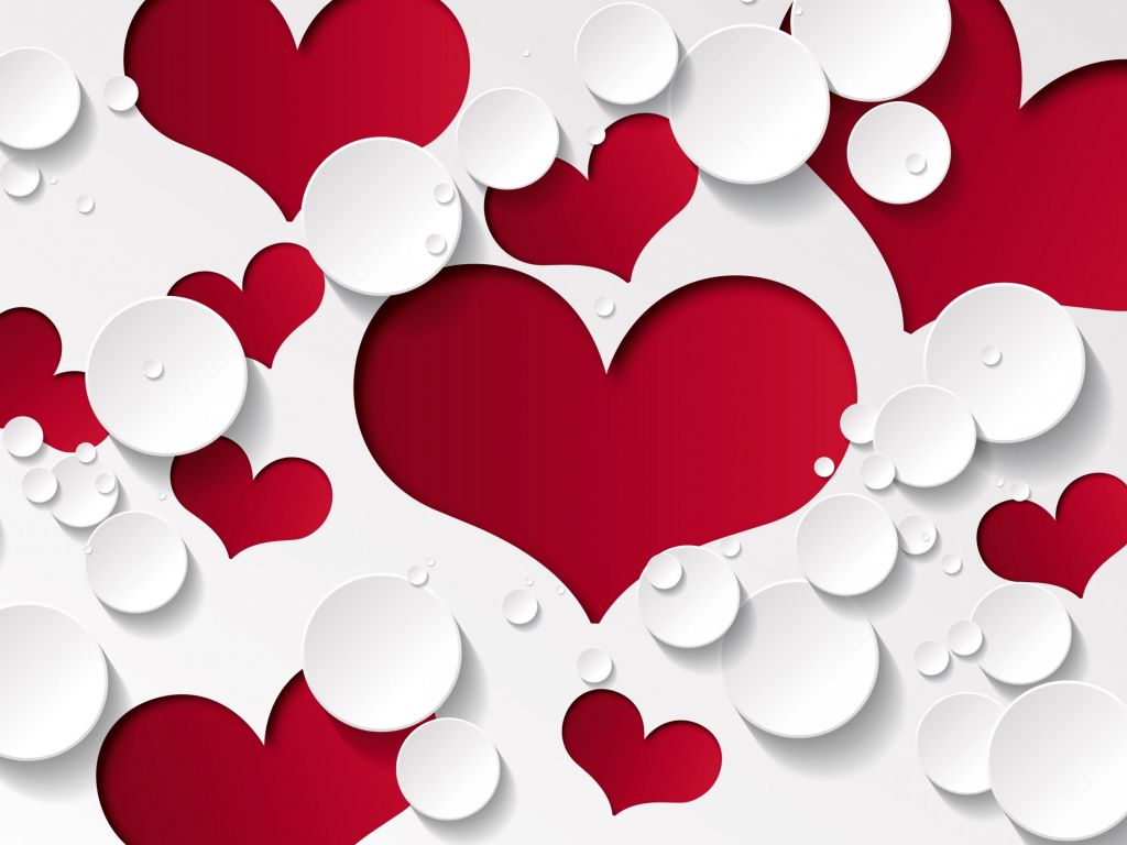 Love Heart Shaped Pattern wallpaper in 1024x768 resolution