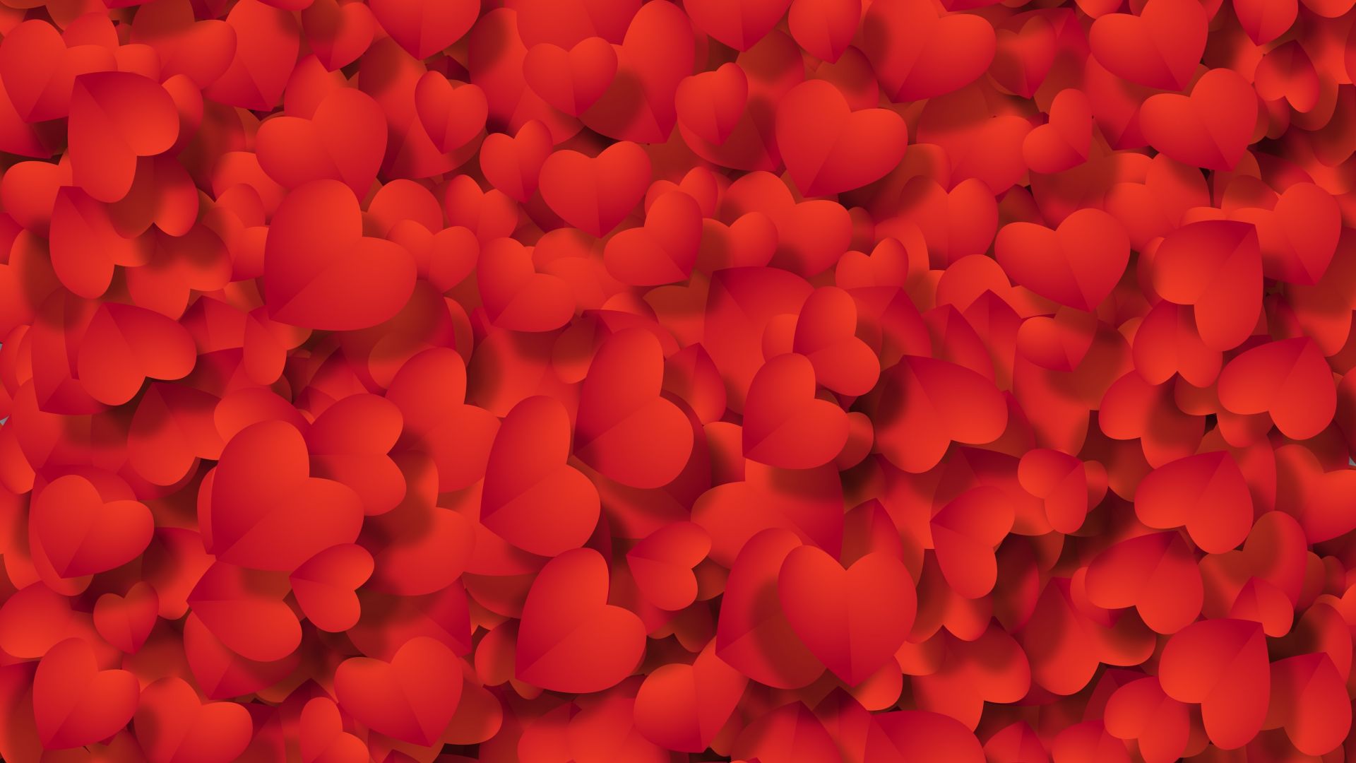 Desktop wallpaper red hearts, shape, abstract, love, HD image, picture, background, 3e5de8