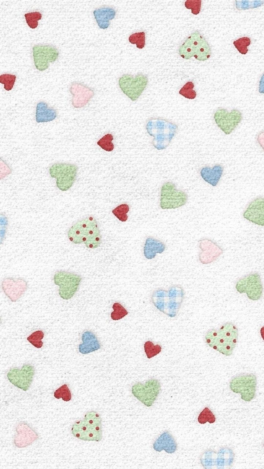 Wallpaper Heart Pattern Cute Love Free Android 1080x1920. Desktop Background